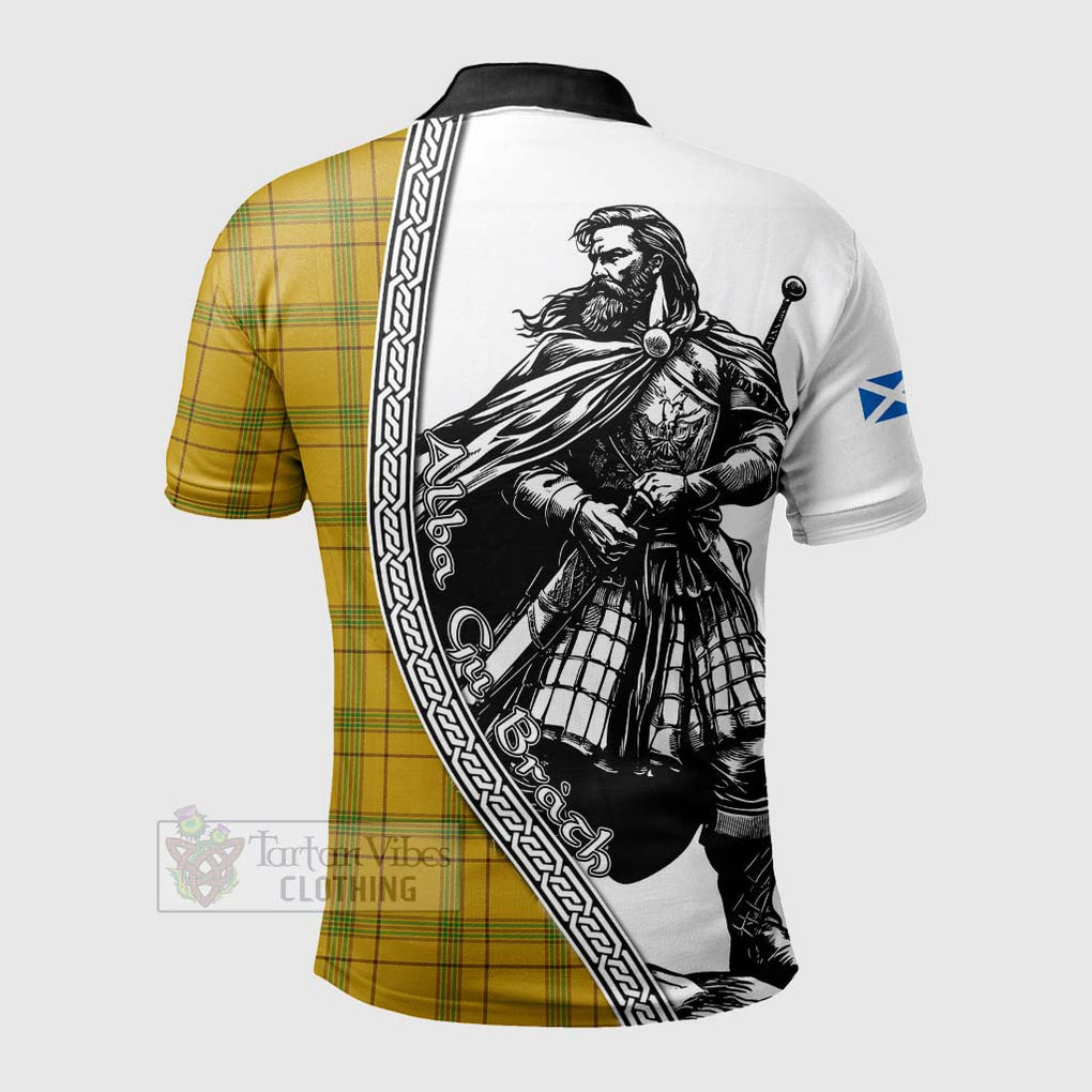 Tartan Vibes Clothing Houston Tartan Clan Crest Polo Shirt with Highlander Warrior Celtic Style