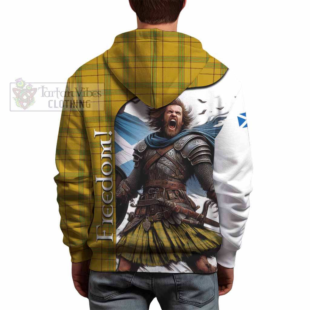 Tartan Vibes Clothing Houston Crest Tartan Hoodie Inspired by the Freedom of Scottish Warrior