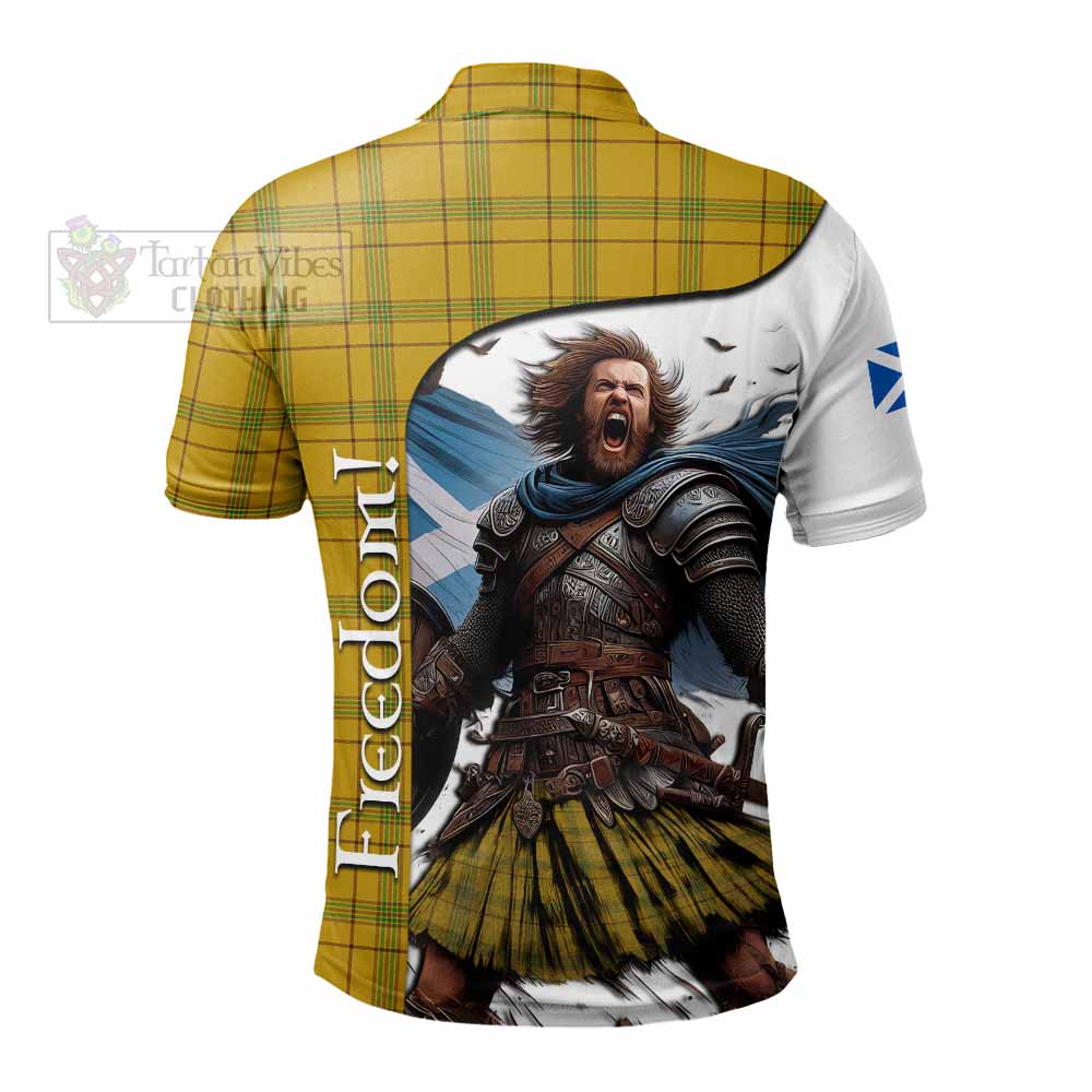 Tartan Vibes Clothing Houston Crest Tartan Polo Shirt Inspired by the Freedom of Scottish Warrior