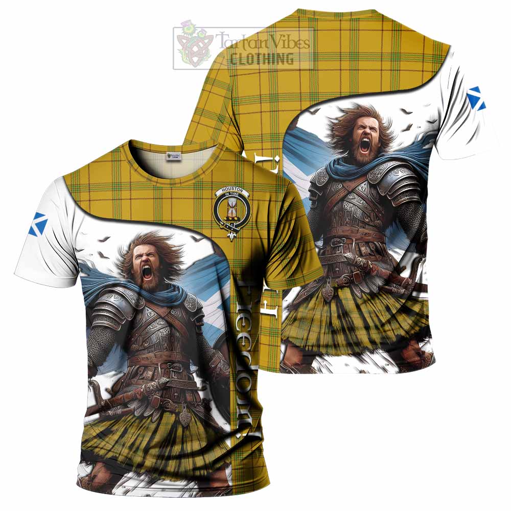 Houston Crest Tartan T-Shirt Inspired by the Freedom of Scottish Warrior