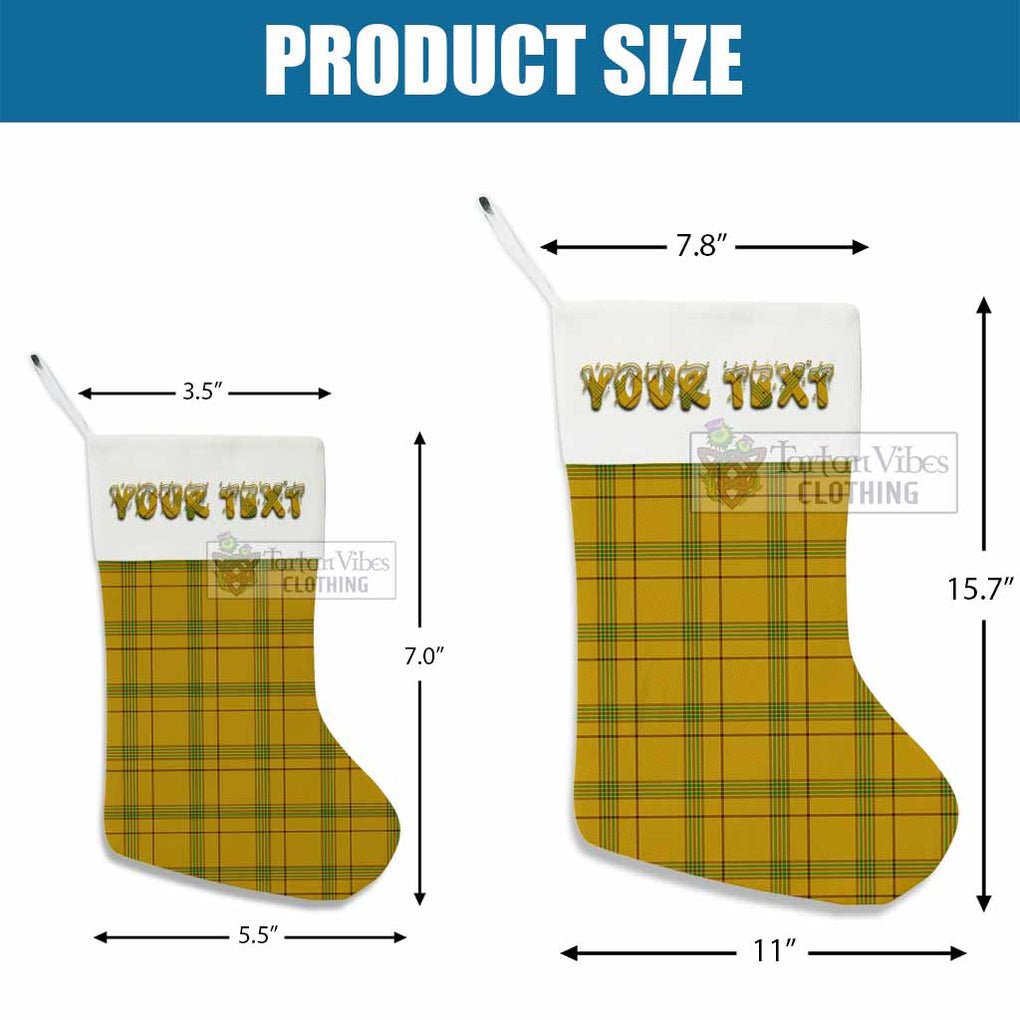 Tartan Vibes Clothing Houston Tartan Christmas Stocking with Personalized Text