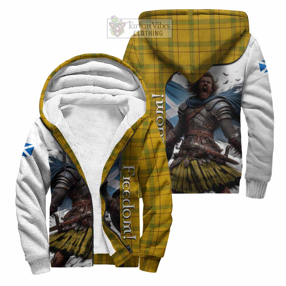 Tartan Vibes Clothing Houston Crest Tartan Sherpa Hoodie Inspired by the Freedom of Scottish Warrior