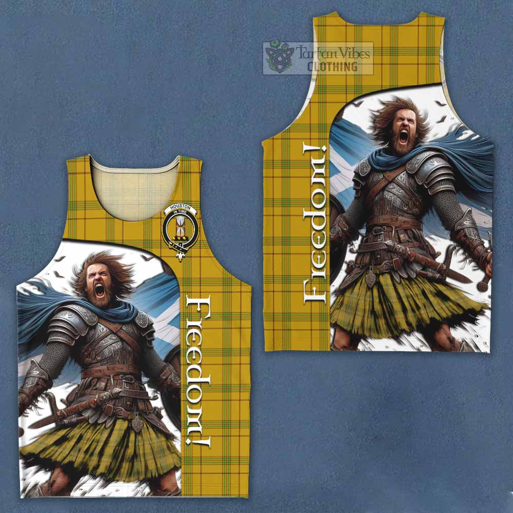 Tartan Vibes Clothing Houston Crest Tartan Men's Tank Top Inspired by the Freedom of Scottish Warrior