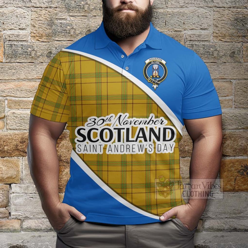 Tartan Vibes Clothing Houston Family Crest Tartan Polo Shirt Celebrate Saint Andrew's Day in Style