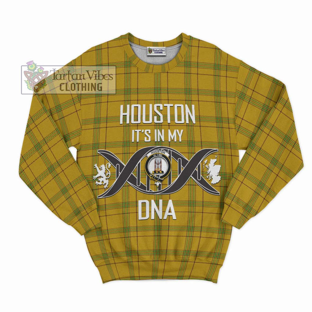 Houston Tartan Sweatshirt with Family Crest DNA In Me Style - Tartanvibesclothing Shop