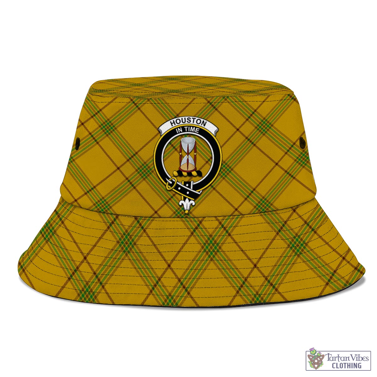 Tartan Vibes Clothing Houston Tartan Bucket Hat with Family Crest