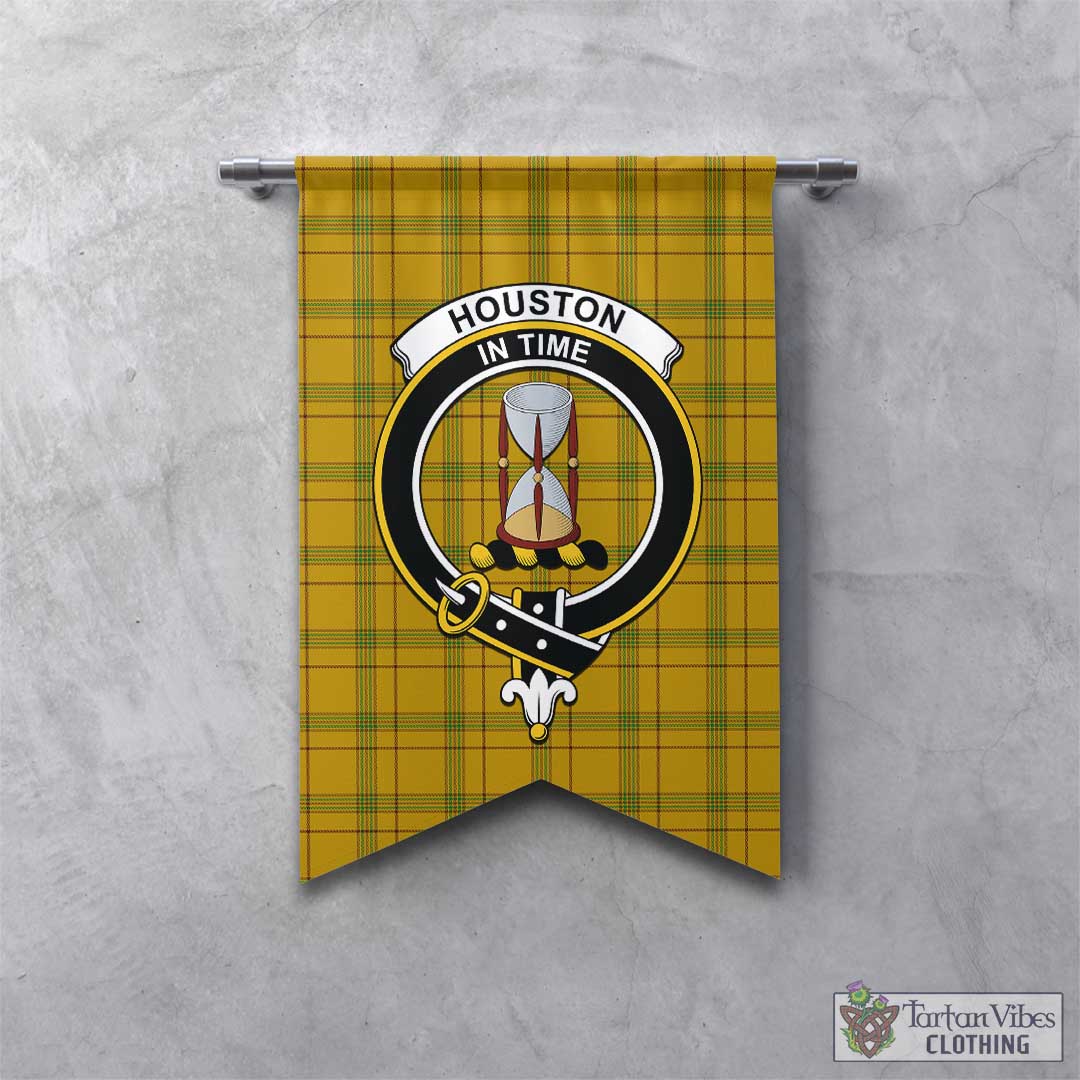 Tartan Vibes Clothing Houston Tartan Gonfalon, Tartan Banner with Family Crest