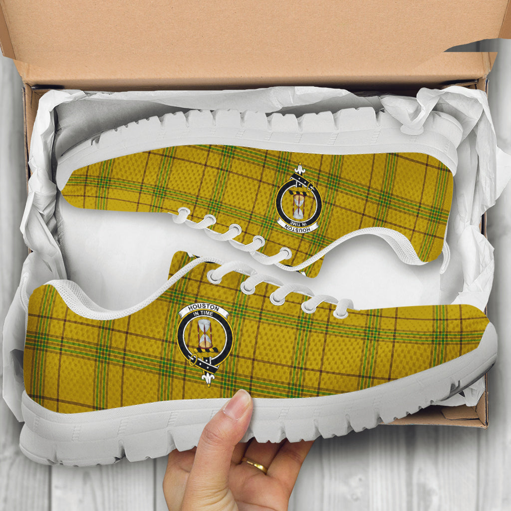 Houston Tartan Sneakers with Family Crest - Tartan Vibes Clothing