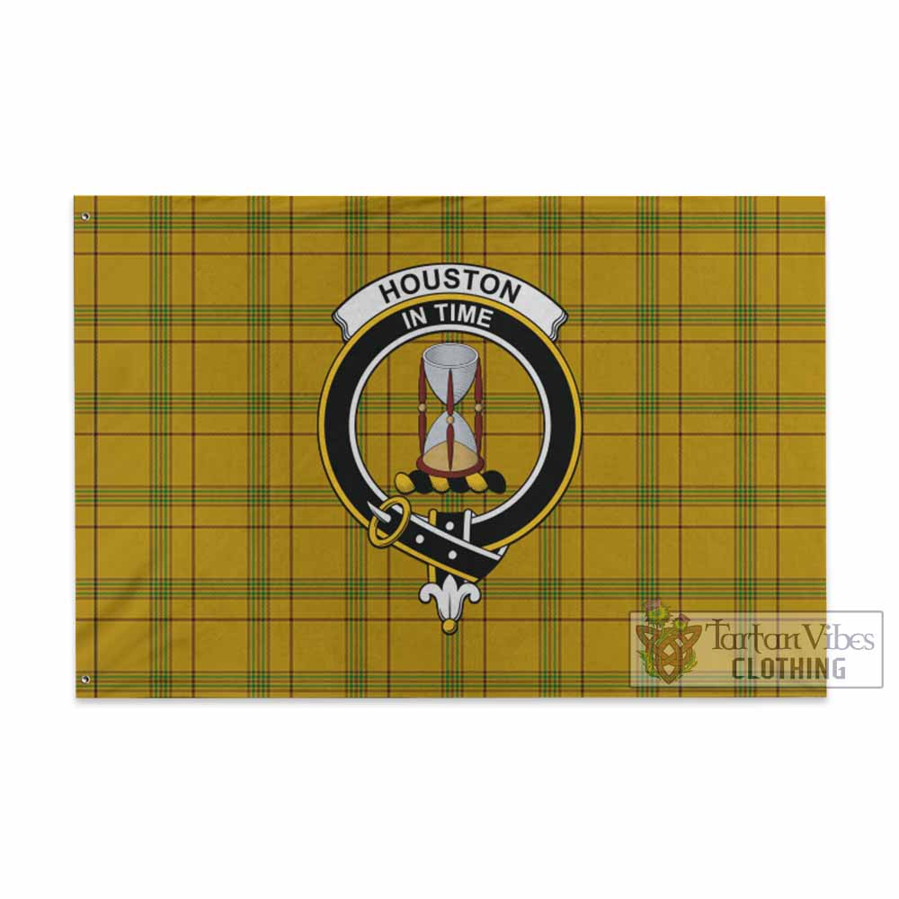 Tartan Vibes Clothing Houston Tartan House Flag with Family Crest