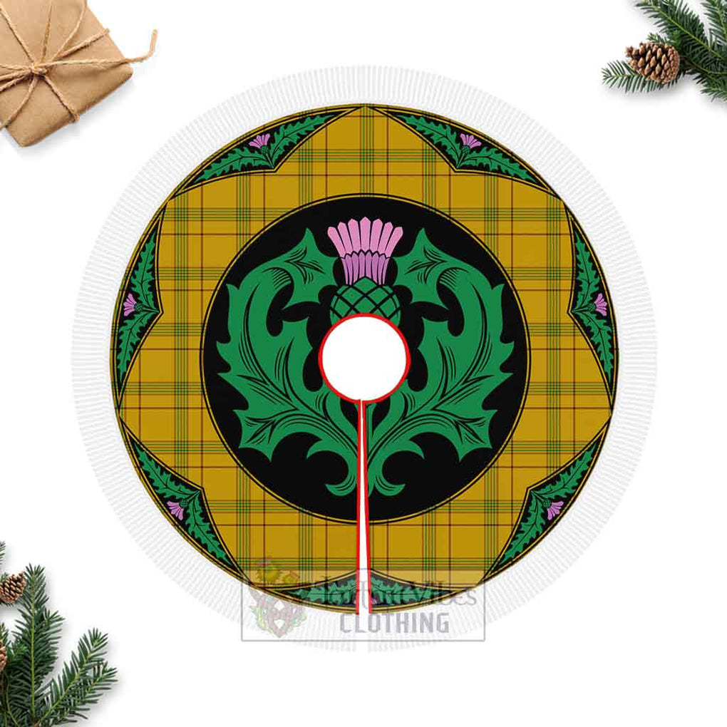 Tartan Vibes Clothing Houston Tartan Christmas Tree Skirt Scottish Thistle Style