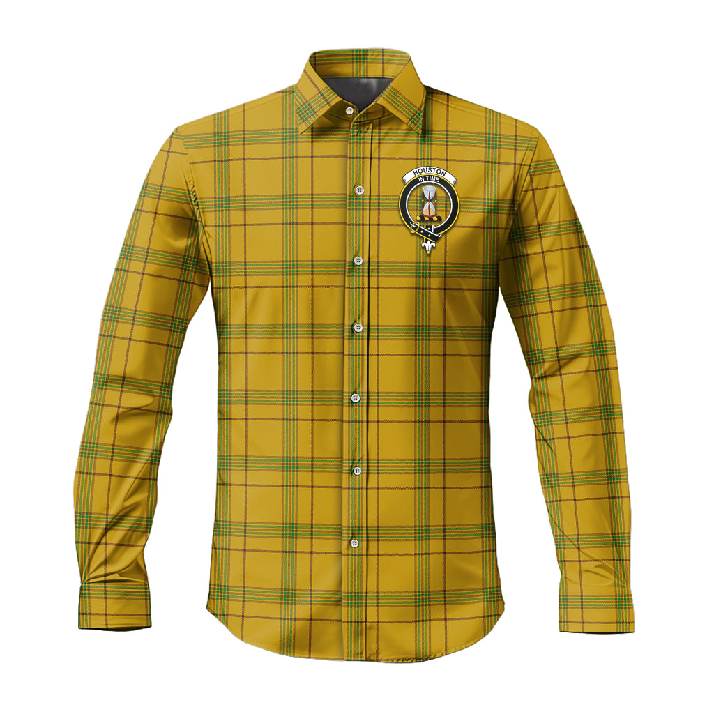 houston-tartan-long-sleeve-button-up-shirt-with-family-crest