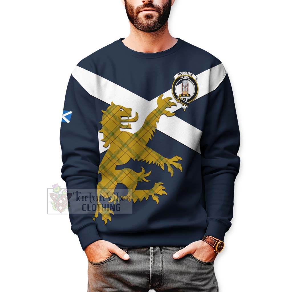 Tartan Vibes Clothing Houston Tartan Lion Rampant Sweatshirt – Proudly Display Your Heritage with Alba Gu Brath and Clan Name