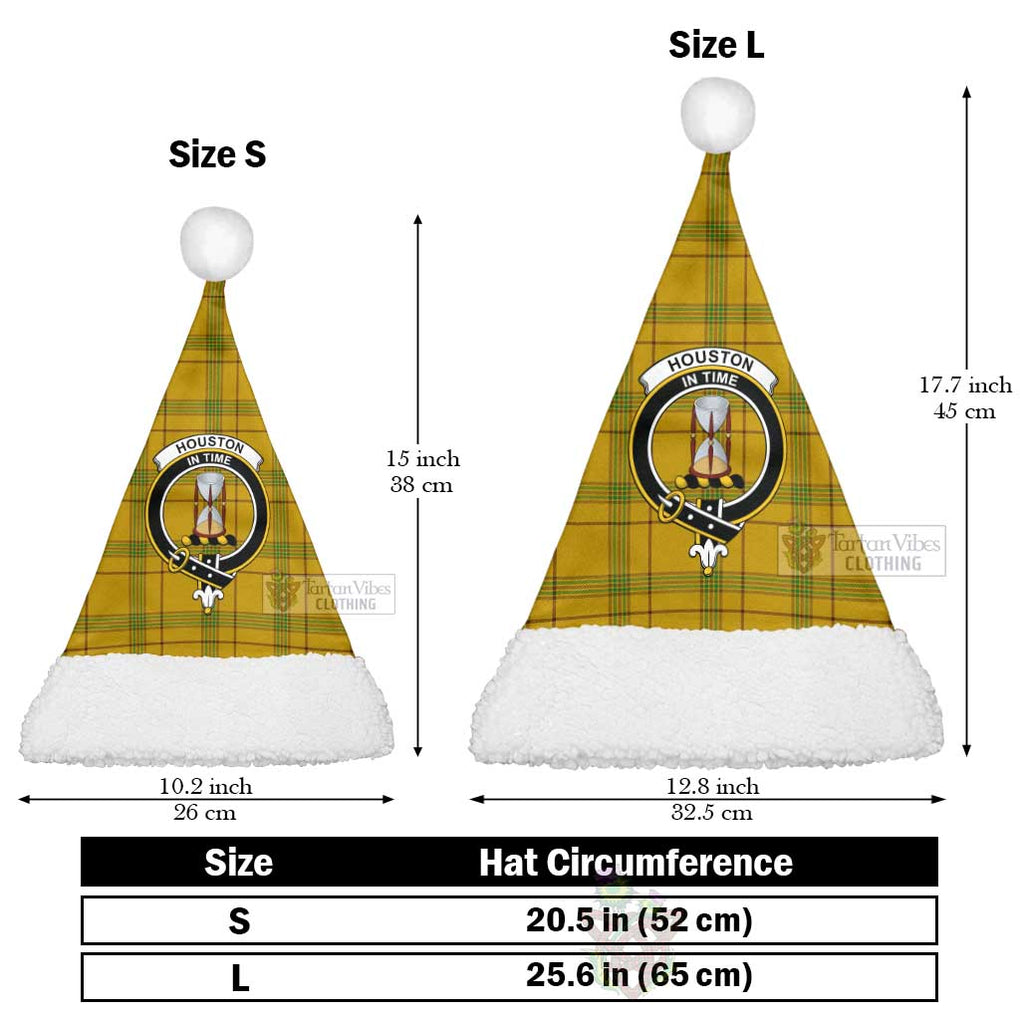 Tartan Vibes Clothing Houston Tartan Christmas Santa Hats with Family Crest