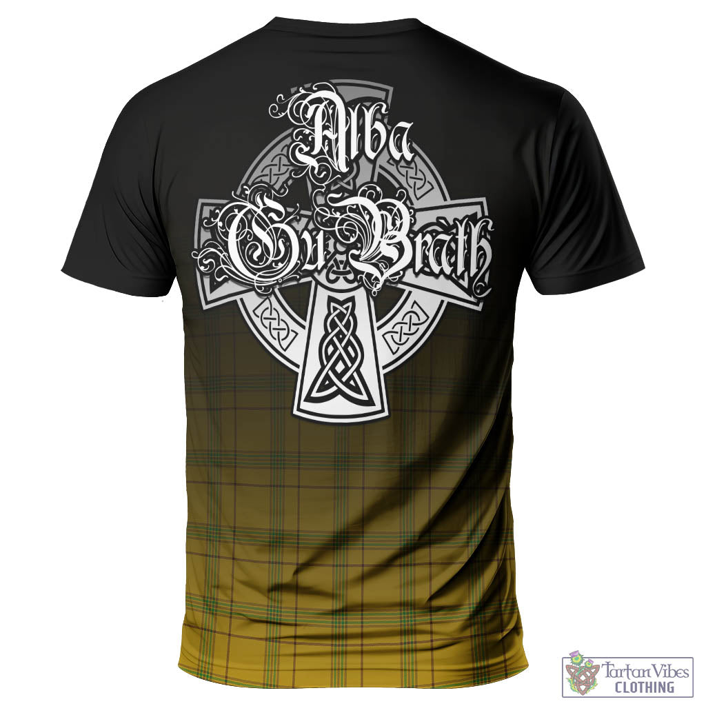 Tartan Vibes Clothing Houston Tartan T-Shirt Featuring Alba Gu Brath Family Crest Celtic Inspired