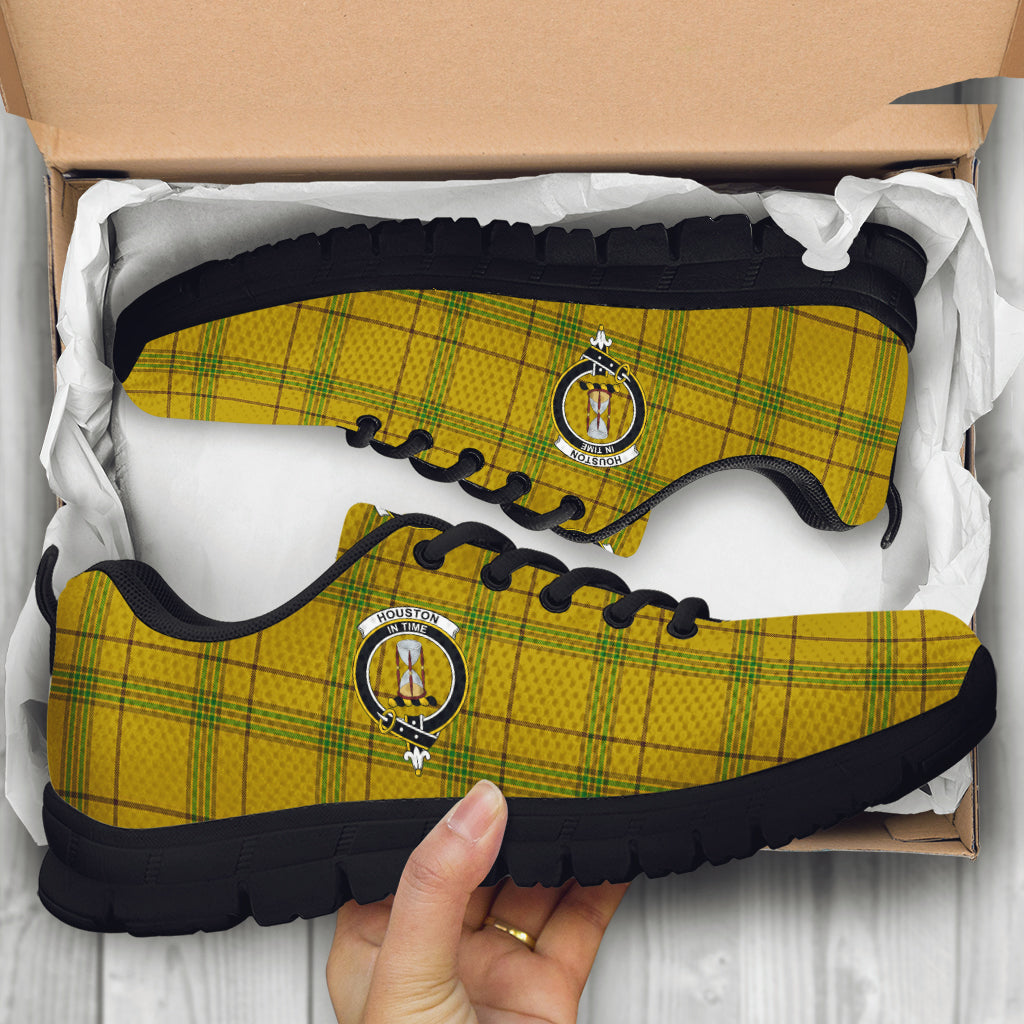 Houston Tartan Sneakers with Family Crest - Tartan Vibes Clothing