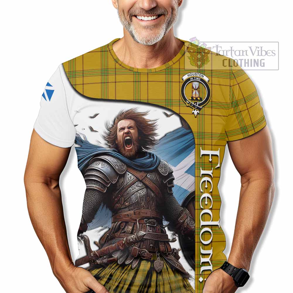 Houston Crest Tartan T-Shirt Inspired by the Freedom of Scottish Warrior