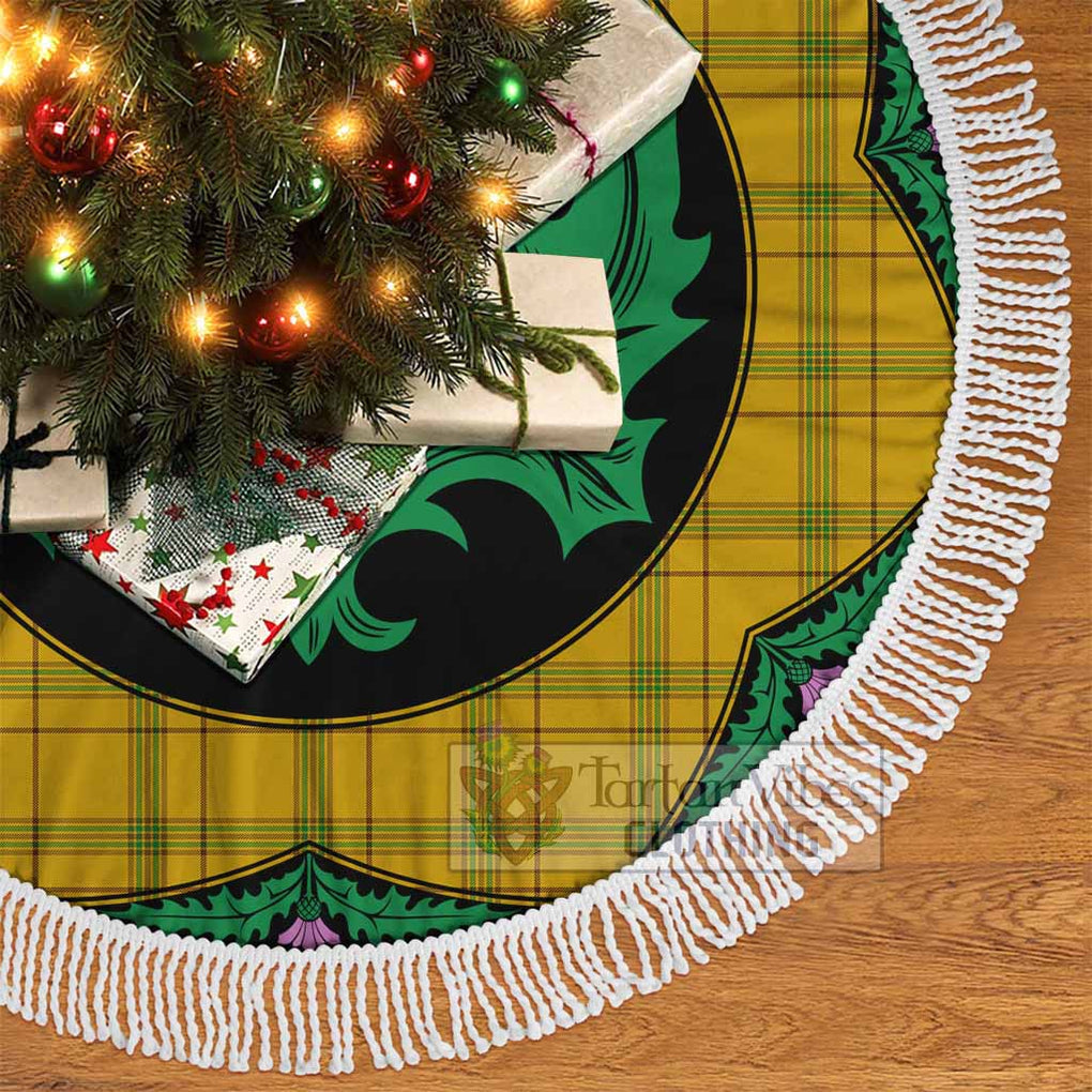 Tartan Vibes Clothing Houston Tartan Christmas Tree Skirt Scottish Thistle Style