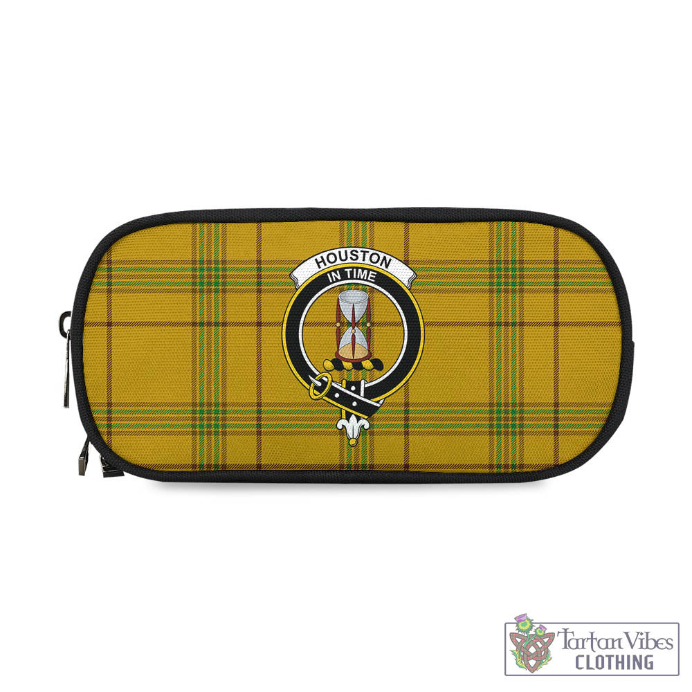 Tartan Vibes Clothing Houston Tartan Pen and Pencil Case with Family Crest