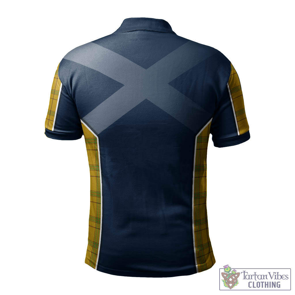 Tartan Vibes Clothing Houston Tartan Men's Polo Shirt with Family Crest and Lion Rampant Vibes Sport Style