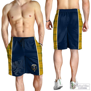 Houston Tartan Men's Shorts with Family Crest and Lion Rampant Vibes Sport Style