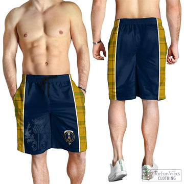 Houston Tartan Men's Shorts with Family Crest and Scottish Thistle Vibes Sport Style