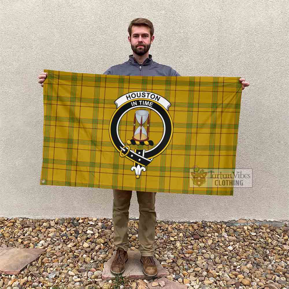 Tartan Vibes Clothing Houston Tartan House Flag with Family Crest