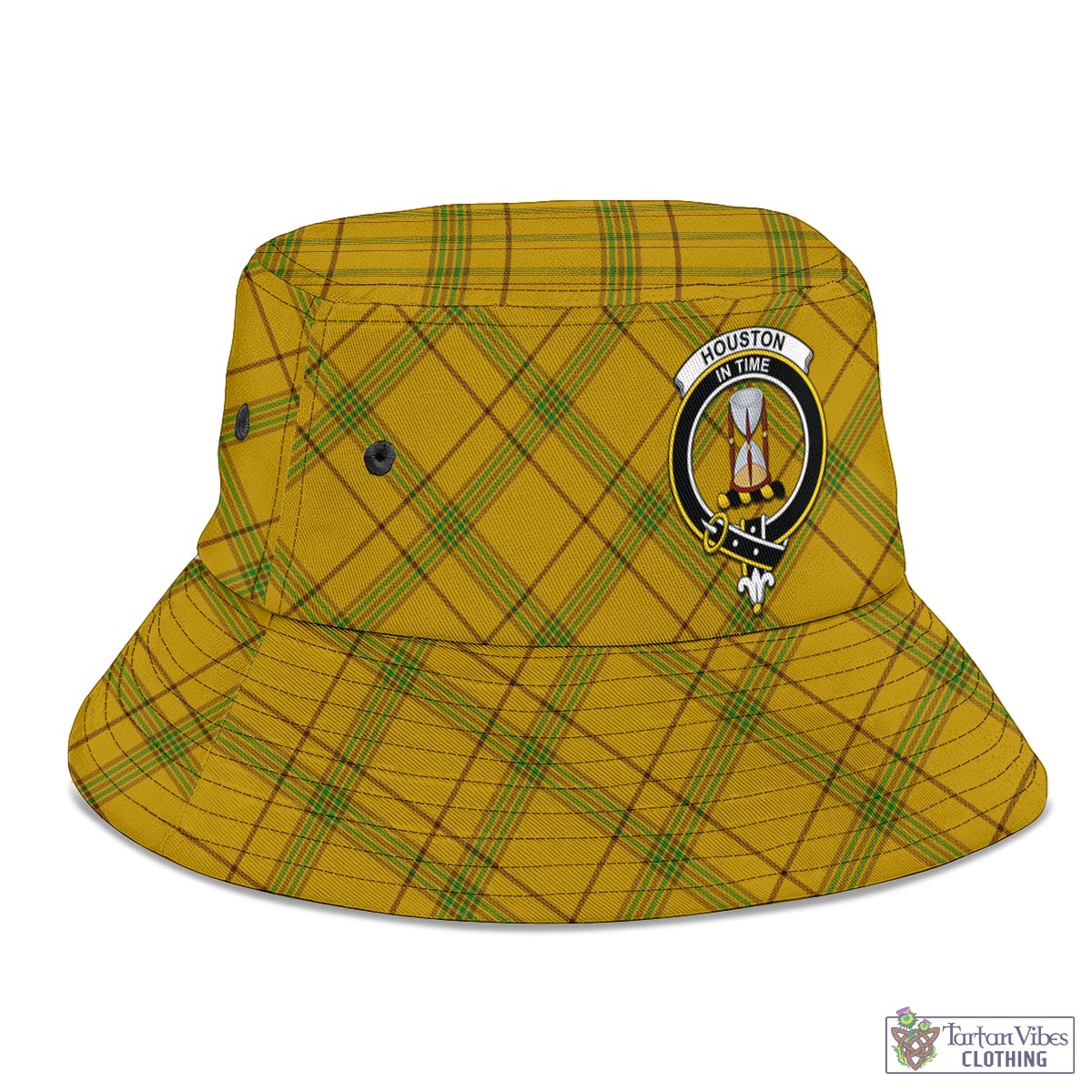 Tartan Vibes Clothing Houston Tartan Bucket Hat with Family Crest