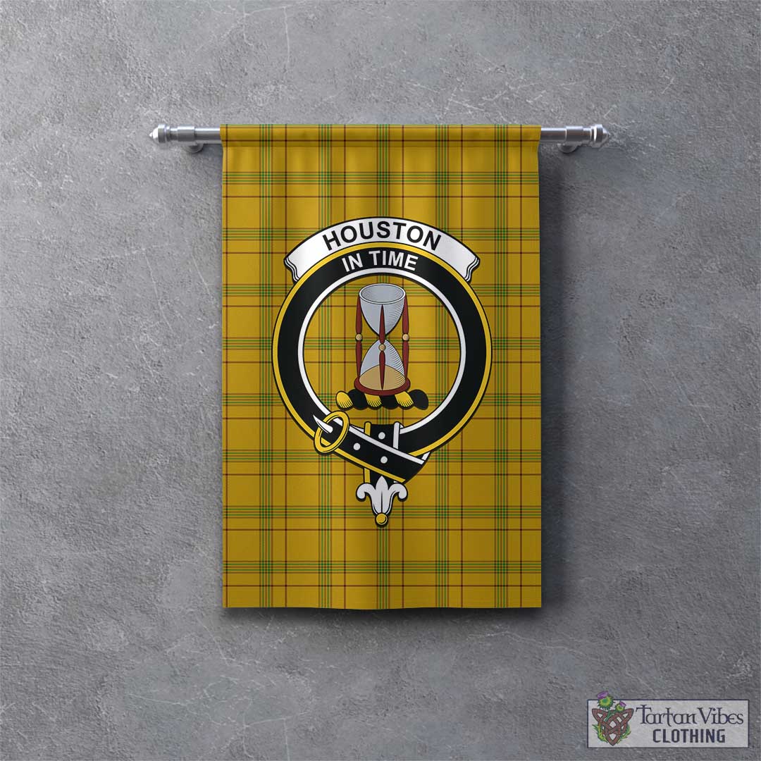 Tartan Vibes Clothing Houston Tartan Gonfalon, Tartan Banner with Family Crest