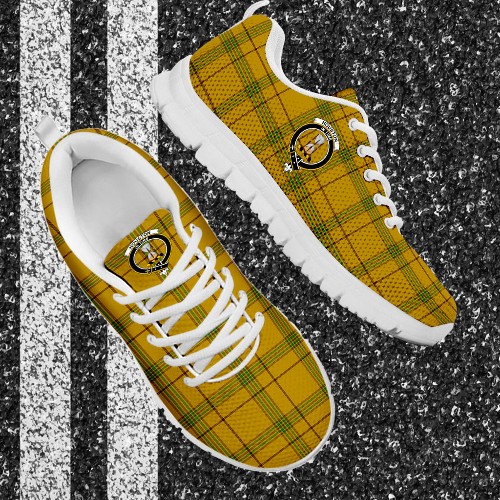 Houston Tartan Sneakers with Family Crest - Tartan Vibes Clothing