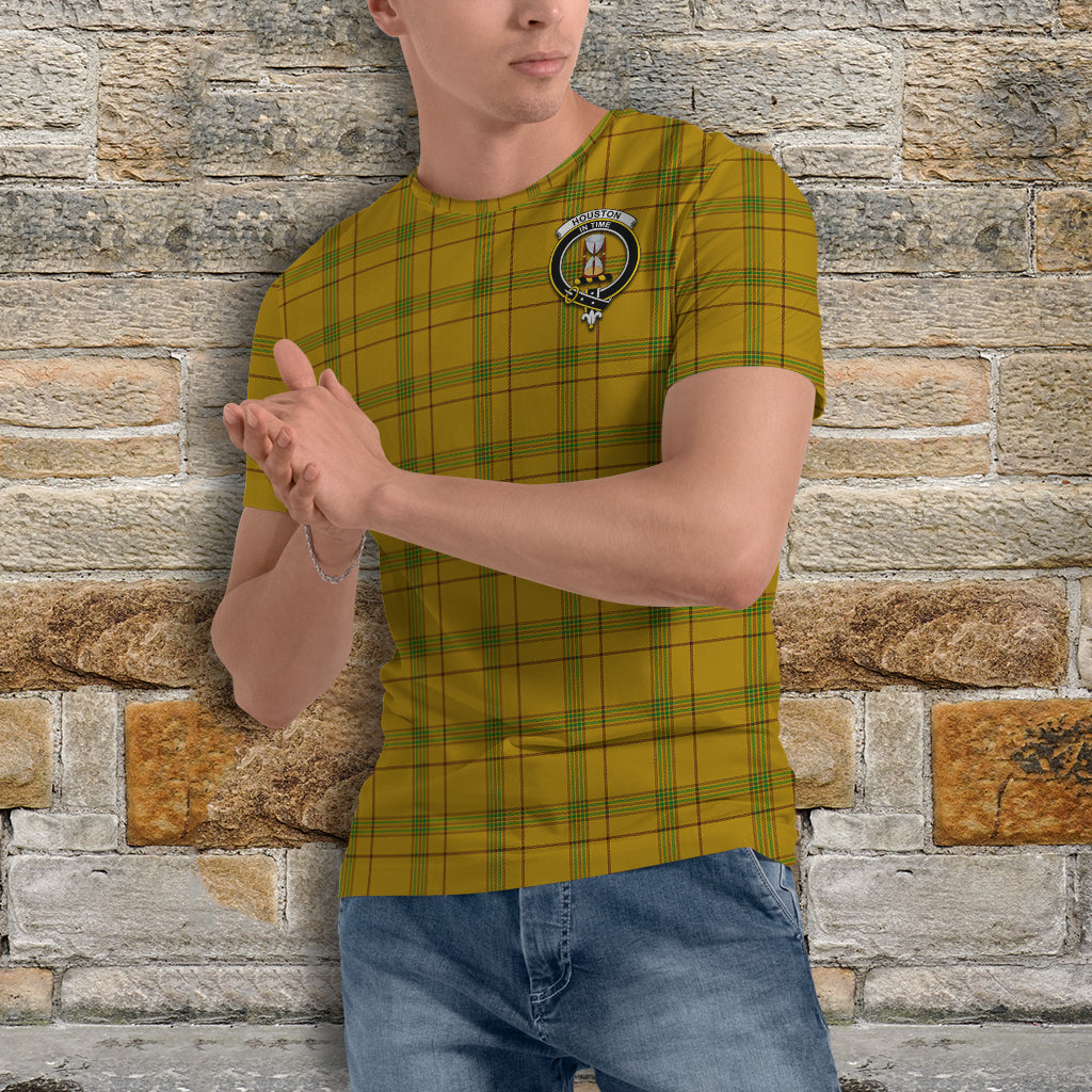 Houston Tartan T-Shirt with Family Crest - Tartan Vibes Clothing