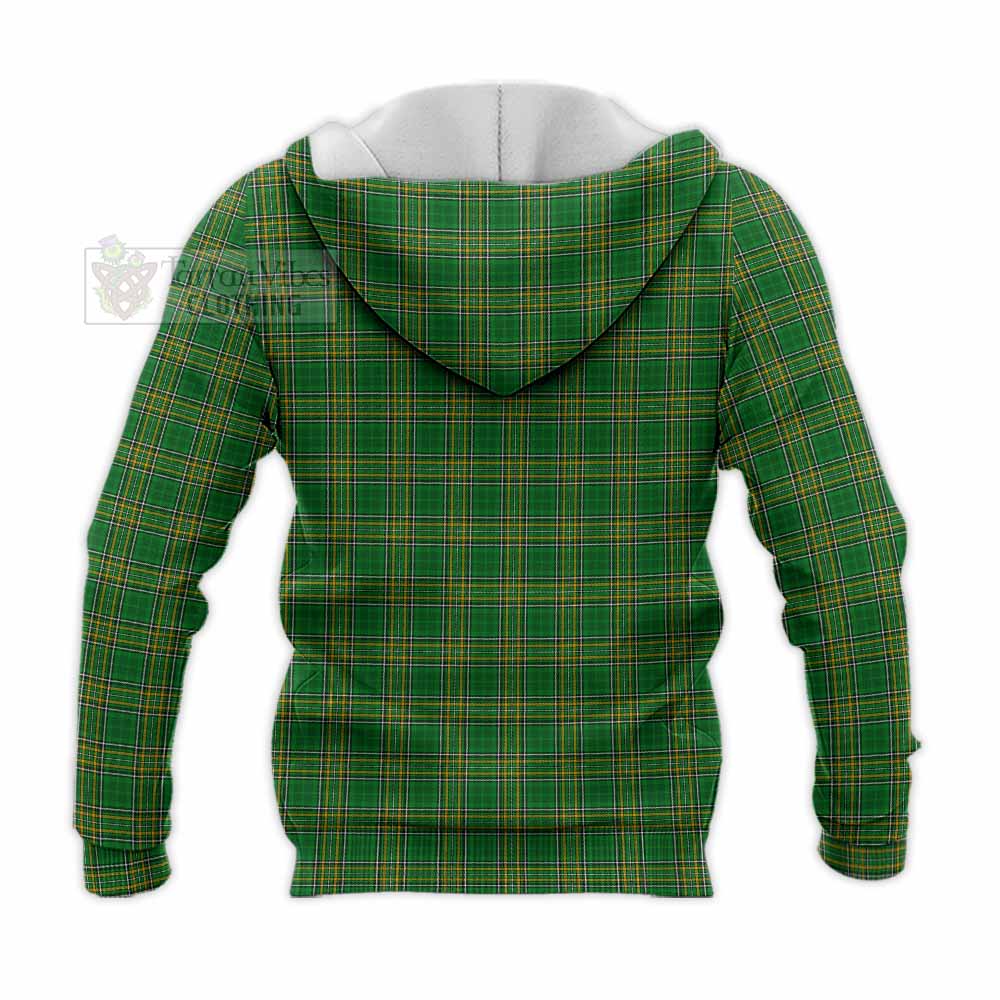 Howard Irish Clan Tartan Knitted Hoodie with Coat of Arms - Tartan Vibes Clothing