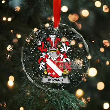 Howard Irish Clan Christmas Glass Ornament with Coat of Arms