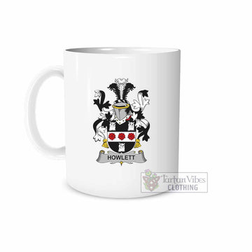Howlett Irish Clan Coat of Arms Ceramic Mug White - 2D-tartanvibesclothing