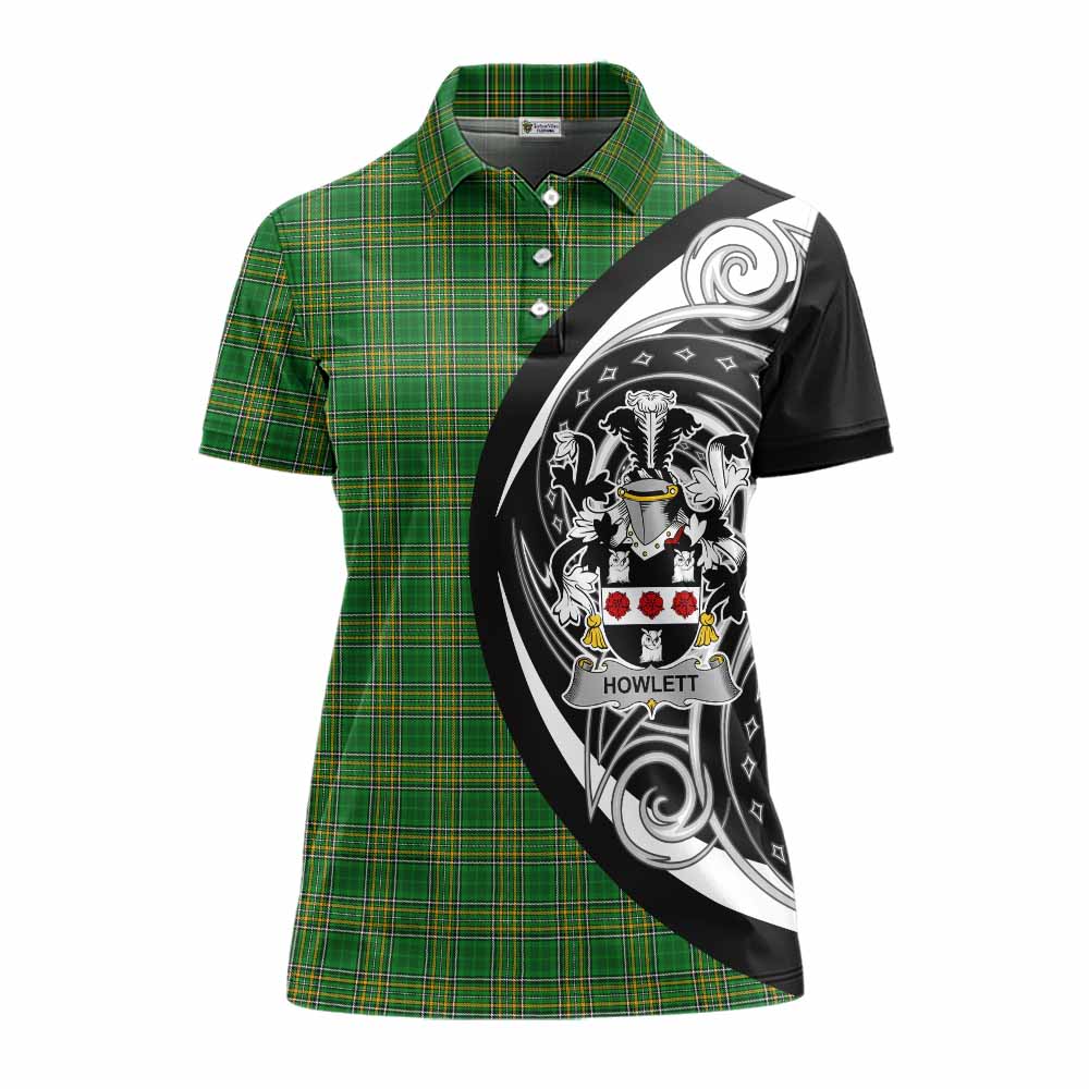 Howlett Irish Clan Women's Polo Shirt Celtic Circle Style Women - Tartan Vibes Clothing