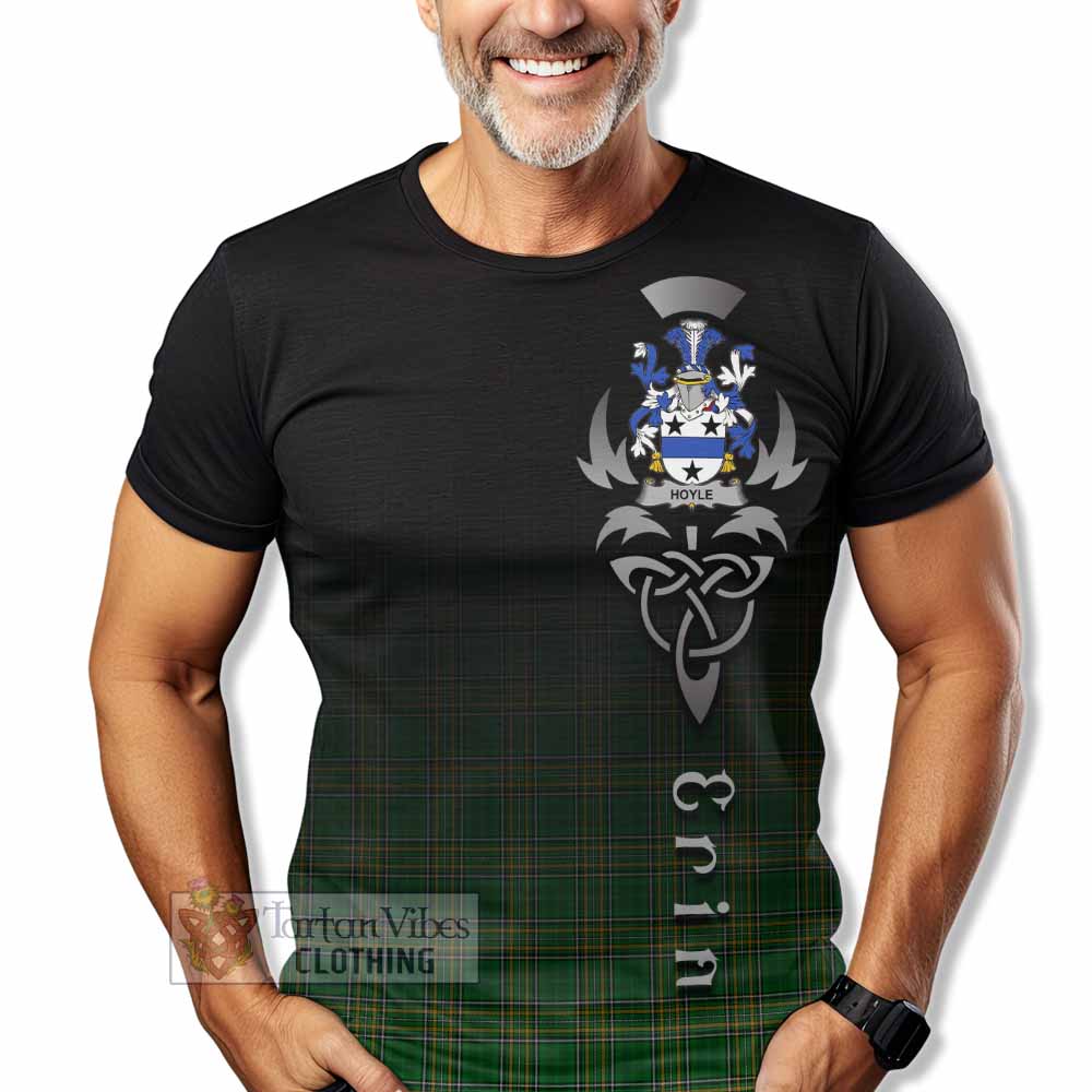 Hoyle Irish Clan T-Shirt with Coat of Arms Erin Go Bragh Celtic Inspired - Tartan Vibes Clothing