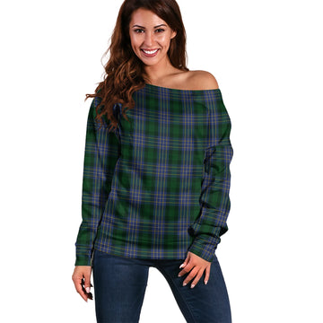 Hughes Tartan Off Shoulder Women Sweater