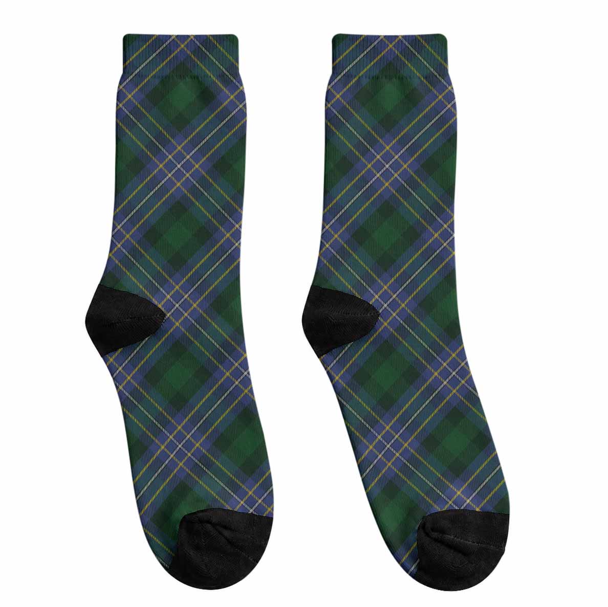 Hughes Tartan Crew Socks Cross Style Crew Socks - Tartan Vibes Clothing