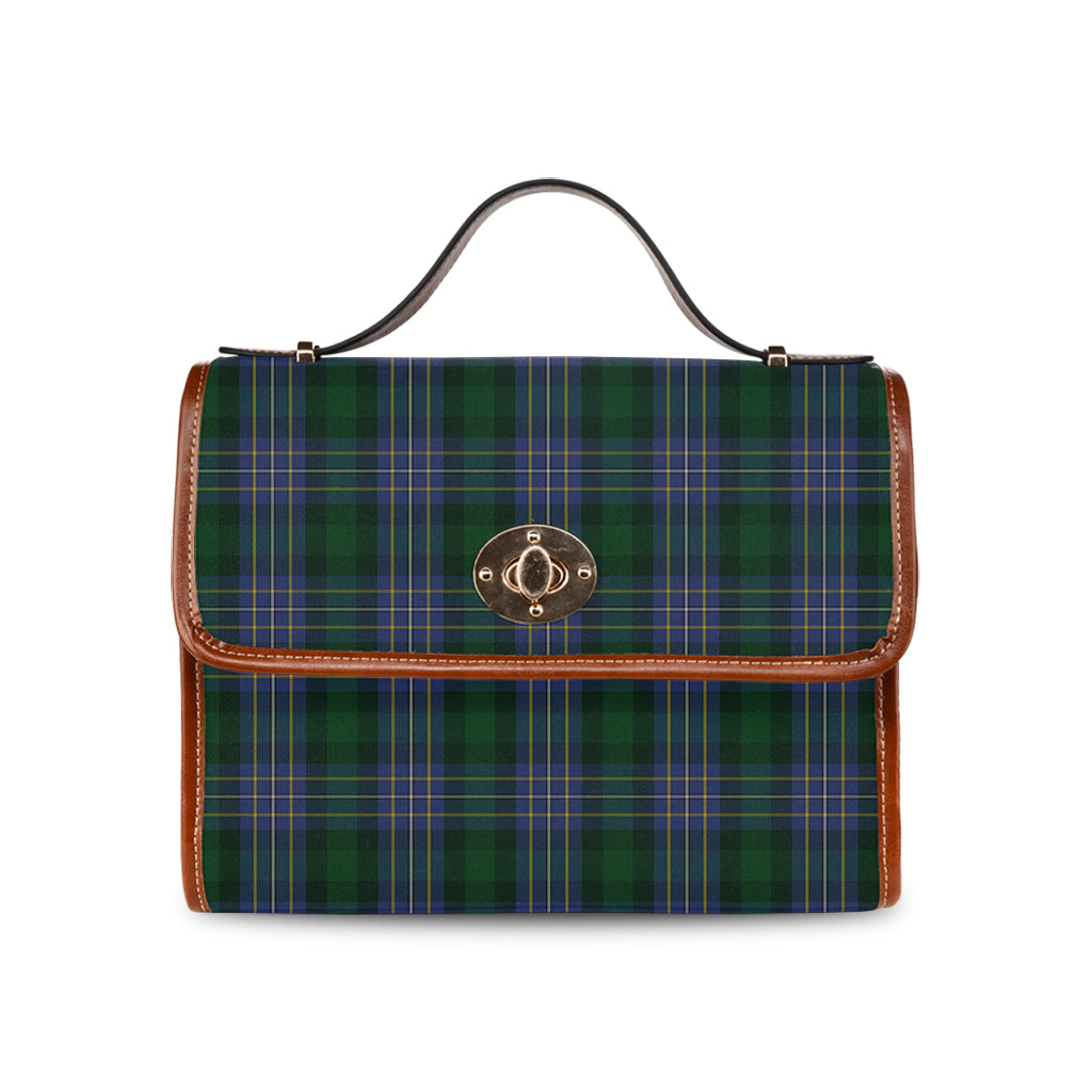 hughes-tartan-leather-strap-waterproof-canvas-bag