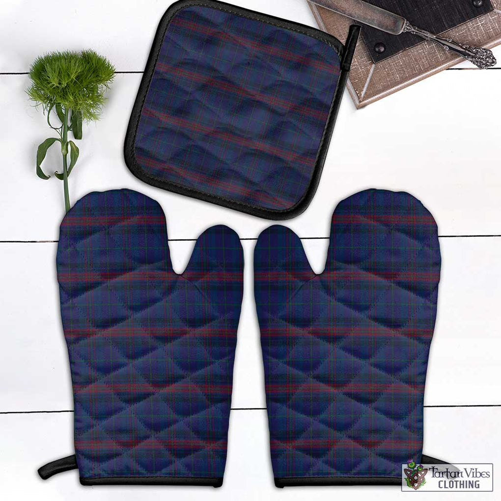 Hughes of Wales Tartan Combo Oven Mitt & Pot-Holder Combo 1 Oven Mitt & 1 Pot-Holder Black - Tartan Vibes Clothing