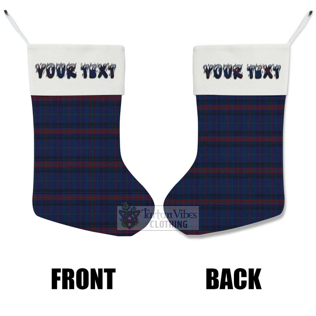 Tartan Vibes Clothing Hughes of Wales Tartan Christmas Stocking with Personalized Text