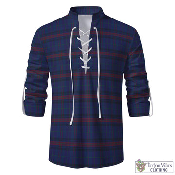 Hughes of Wales Tartan Men's Scottish Traditional Jacobite Ghillie Kilt Shirt