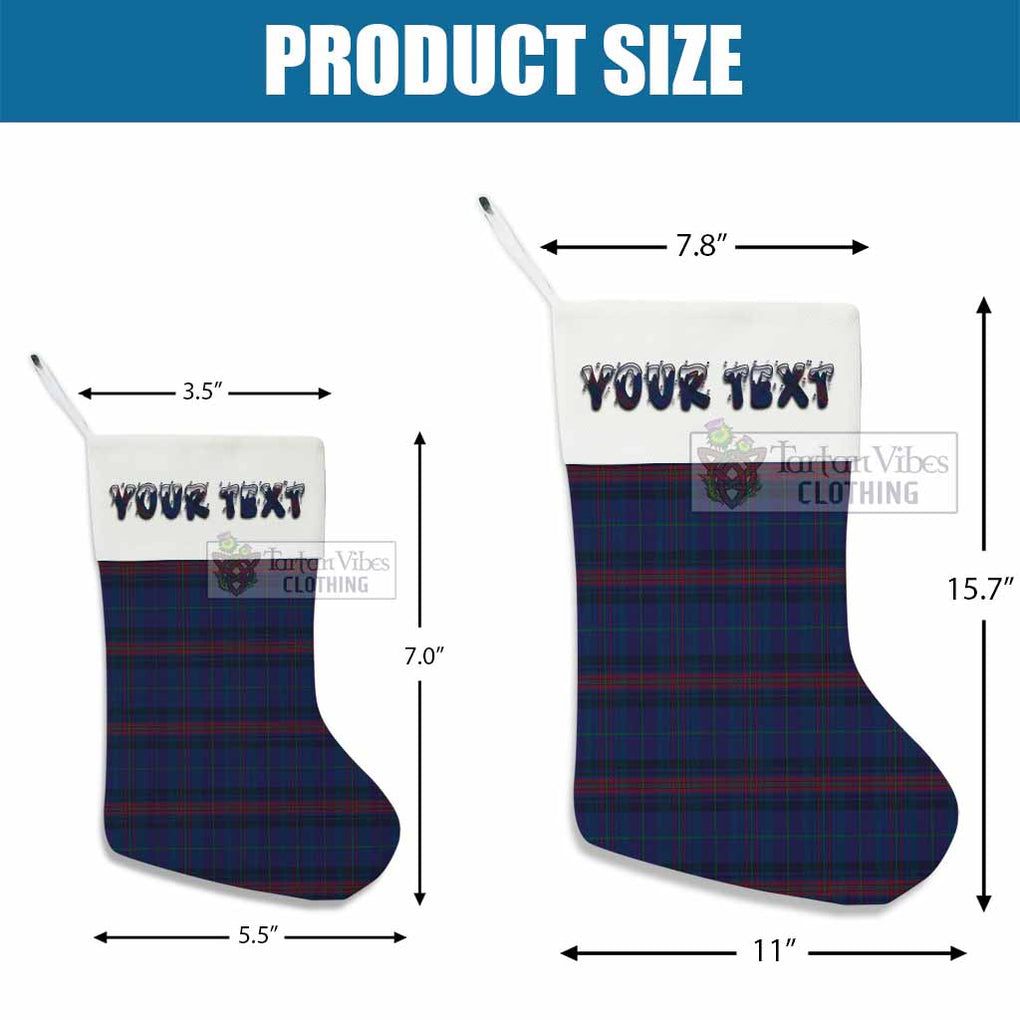 Tartan Vibes Clothing Hughes of Wales Tartan Christmas Stocking with Personalized Text