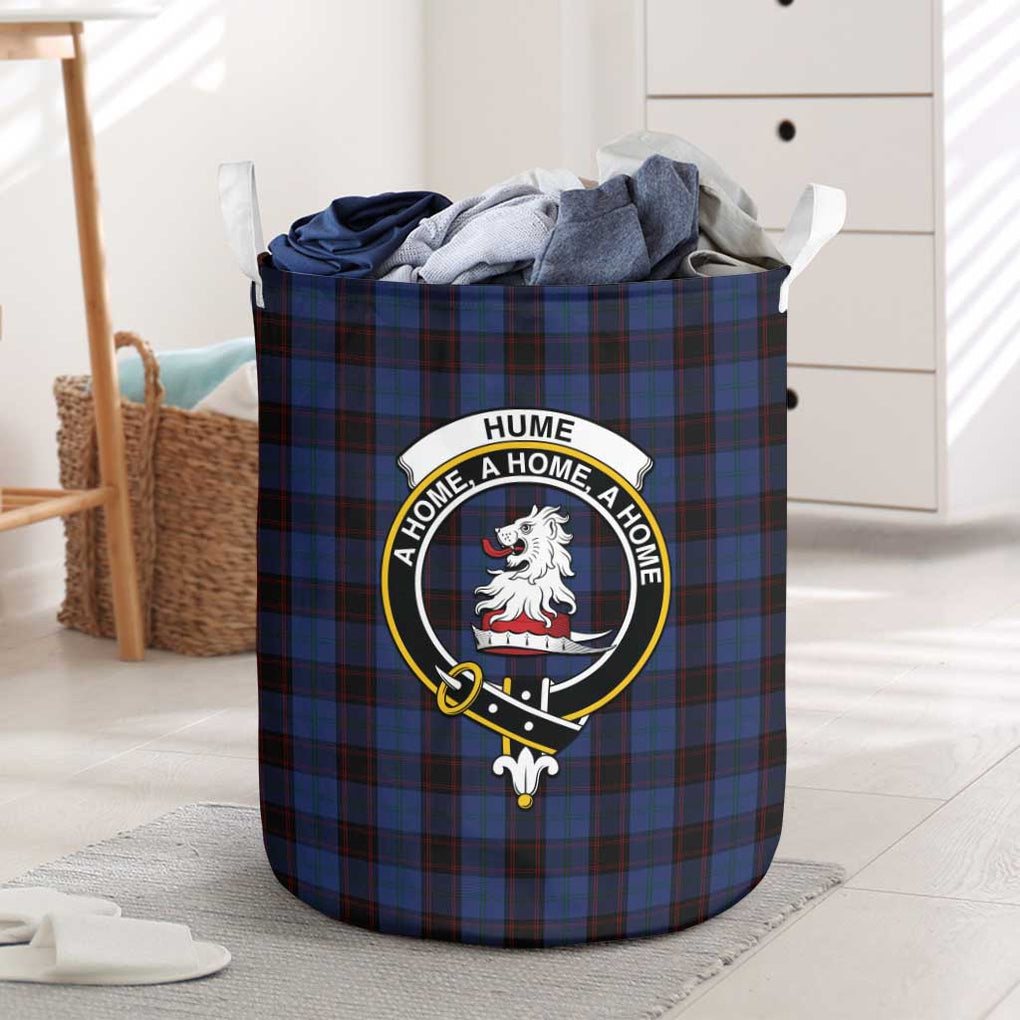 Hume Tartan Laundry Basket with Family Crest One Size - Tartanvibesclothing Shop