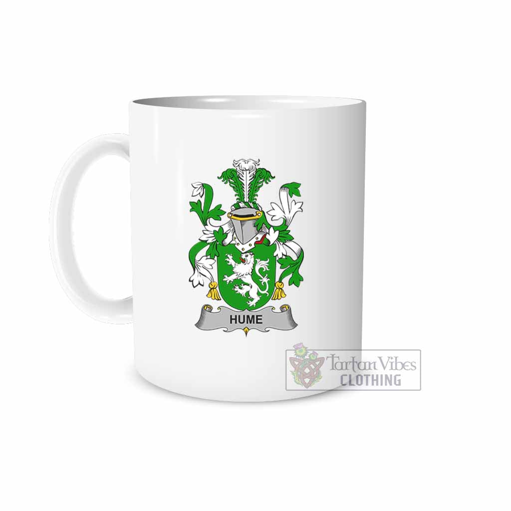 Hume Irish Clan Coat of Arms Ceramic Mug White - 2D-tartanvibesclothing