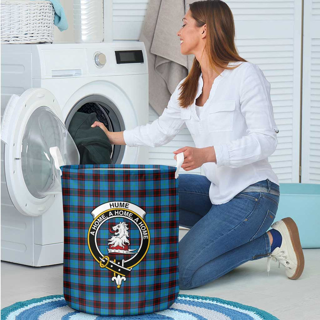 Hume Ancient Tartan Laundry Basket with Family Crest - Tartanvibesclothing Shop