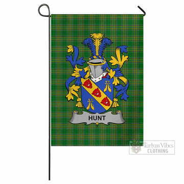 Hunt Irish Clan Tartan Flag with Coat of Arms