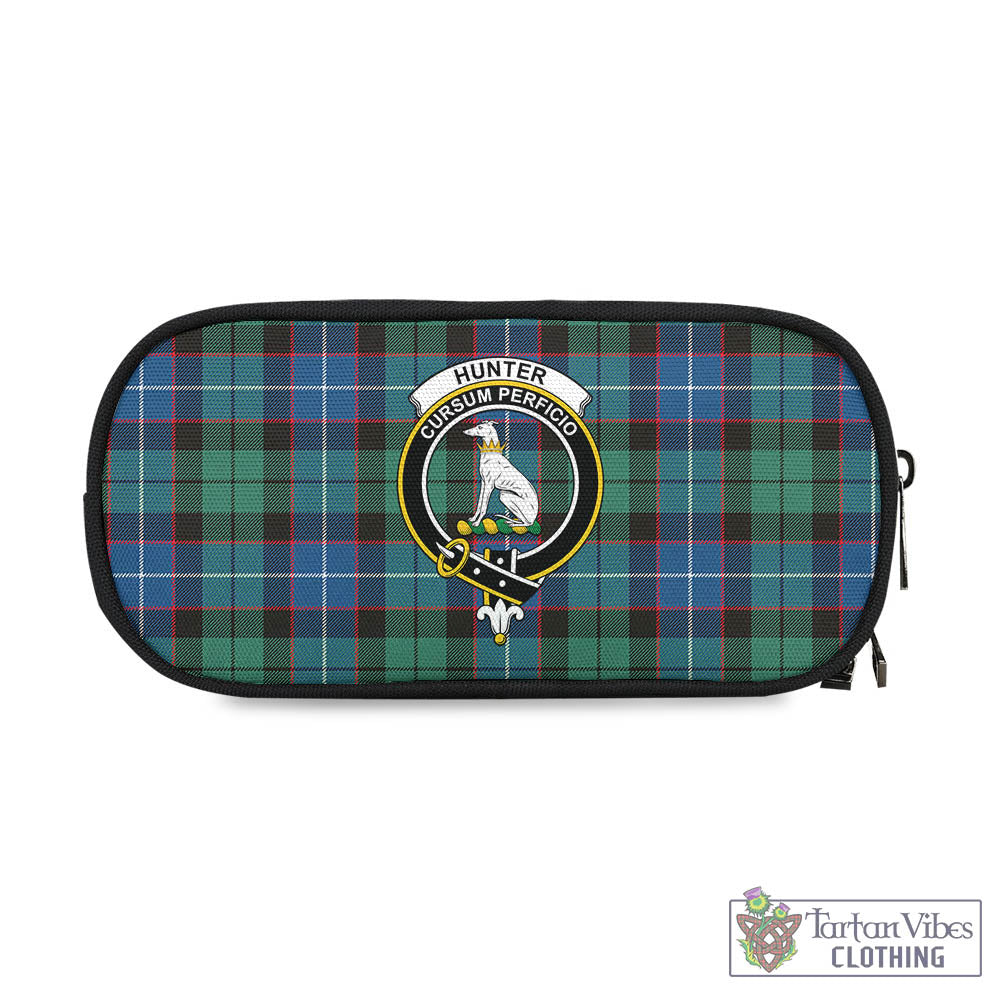 Tartan Vibes Clothing Hunter Ancient Tartan Pen and Pencil Case with Family Crest