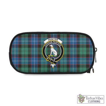 Hunter Ancient Tartan Pen and Pencil Case with Family Crest