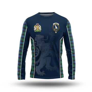 Hunter Ancient Tartan Long Sleeve T-Shirt with Family Crest and Lion Rampant Vibes Sport Style