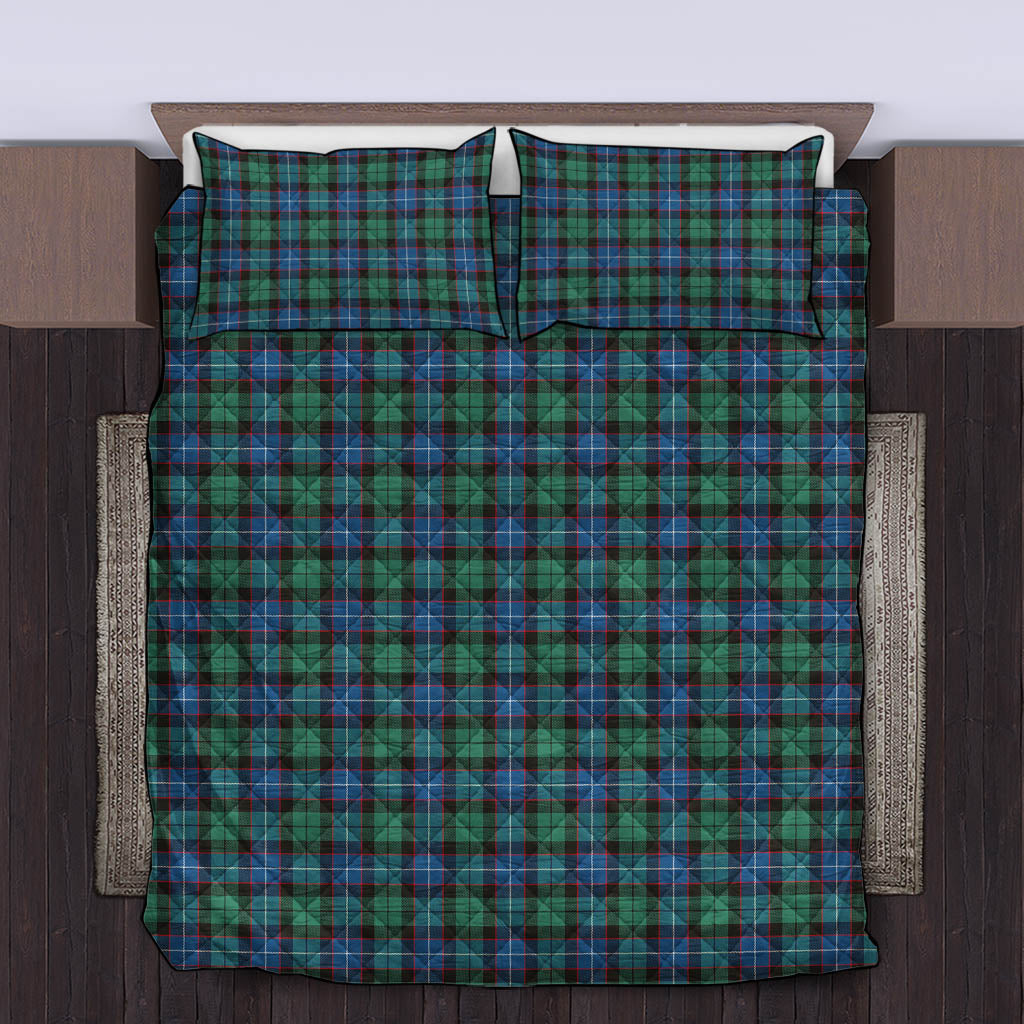 Hunter Ancient Tartan Quilt Bed Set King - Tartan Vibes Clothing